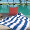 Arkwright Home Aston & Arden Pinstriped Beach Towel 35x70 Navy/Red BT-PINSTR-25NR - alternate 2